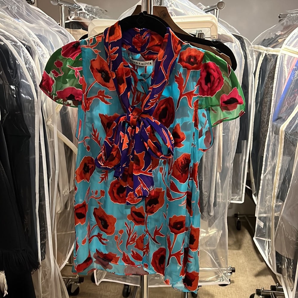 Alice and Olivia Pussy Bow Blouse